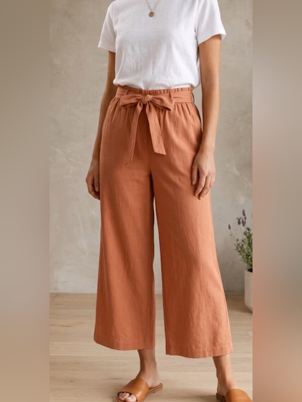 Rust Weekender Pants 🧡 Paperbag High Waist & Wide-Leg